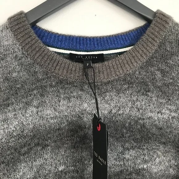 Ted Baker Abulti Stripe Regular Fit Crewneck Sweater - Picture 1 of 4